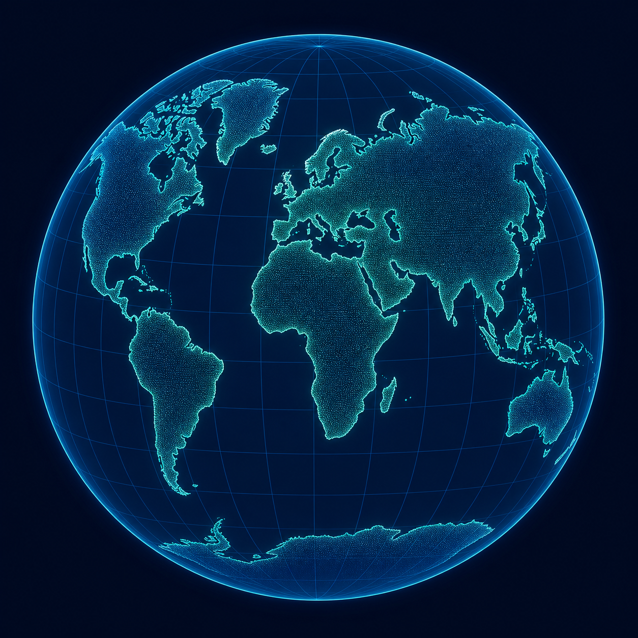 Globe with recognizable world land geography